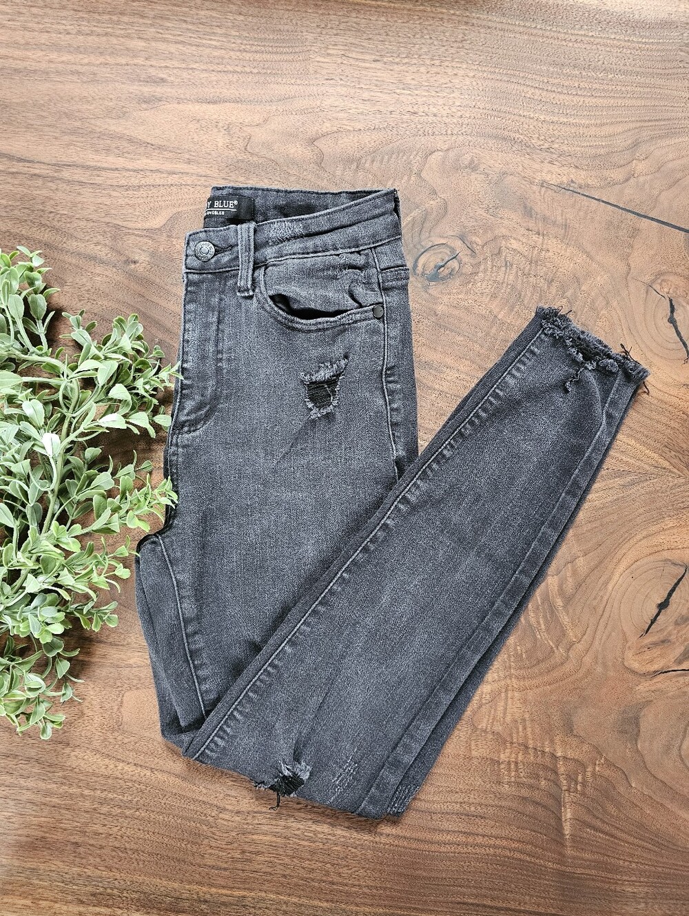 Judy Blue Black Distressed Skinny Jeans - 5